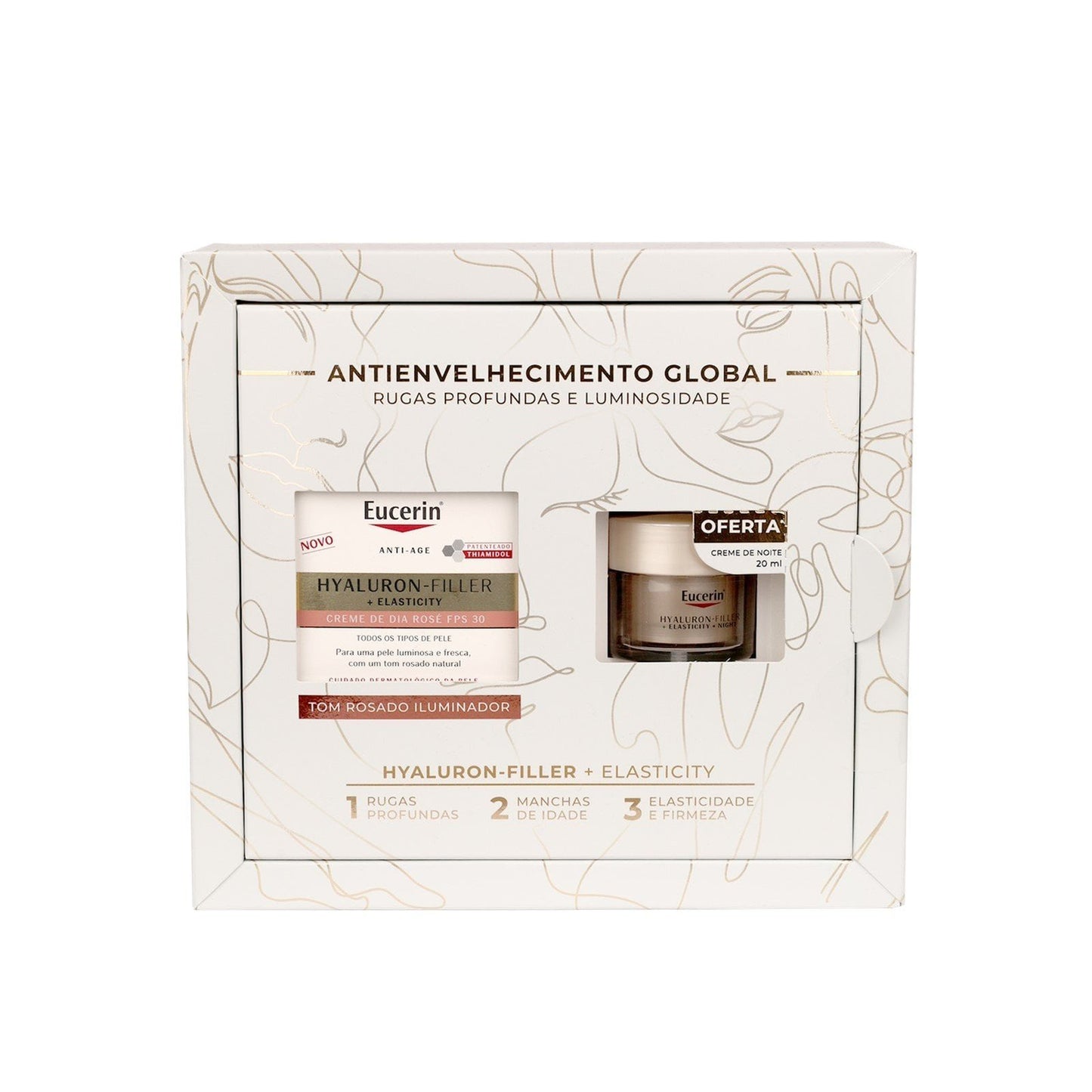 Eucerin Hyaluron-Filler + Elasticity Global Anti-Aging Routine Gift Set.