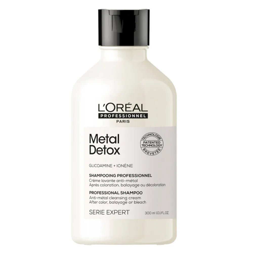 L'Oreal Metal Detox shampoo bottle on a white background