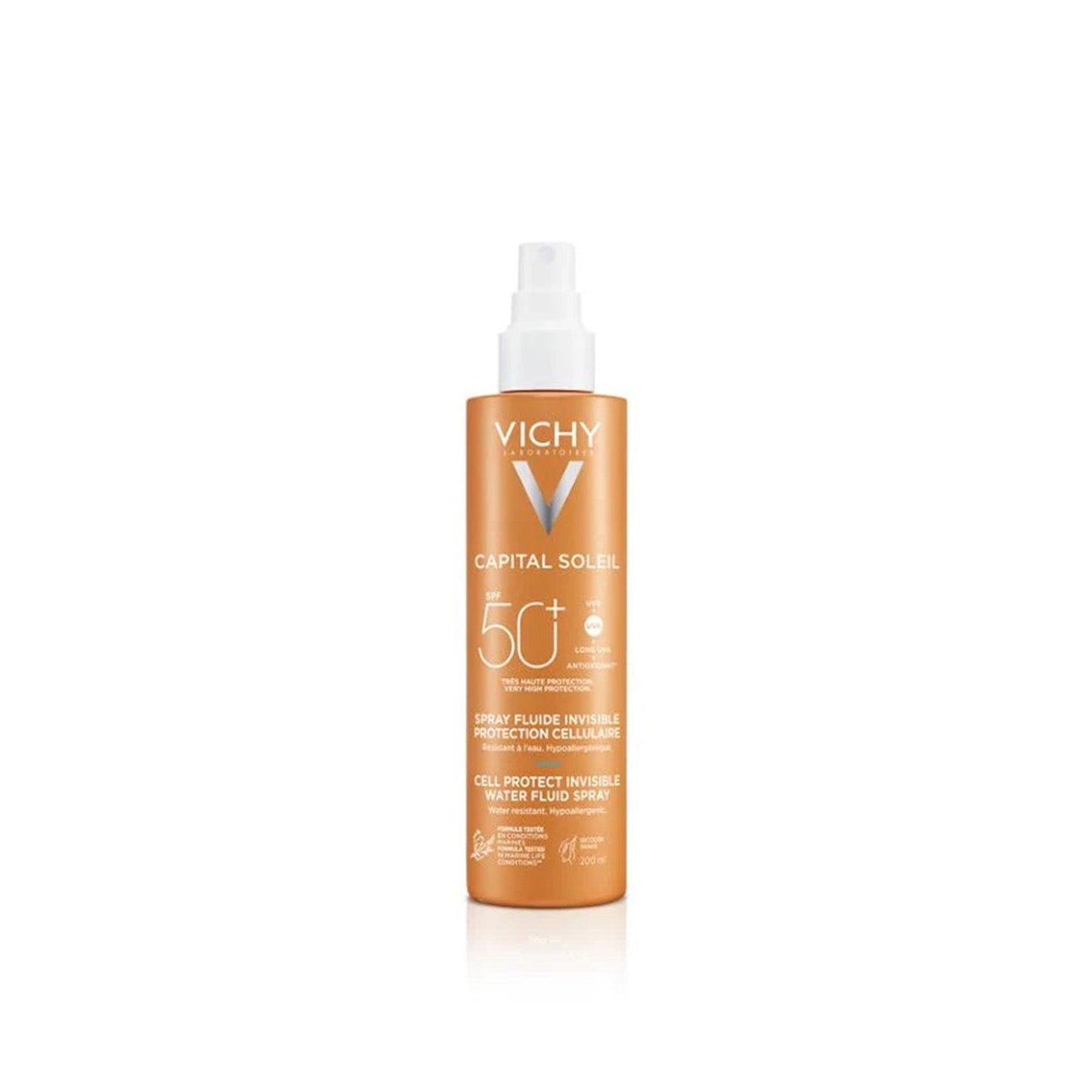 Vichy Capital Soleil Cell Protect Water Fluid Spray SPF50+ 200ml . - FLOCALLY