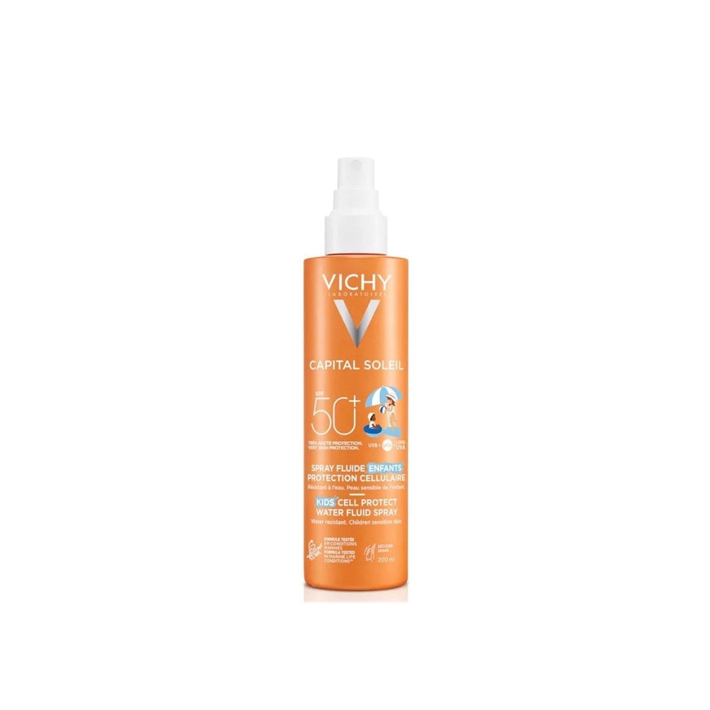 Vichy Capital Soleil Kids Cell Protect Water Fluid Spray SPF50+ 200ml .