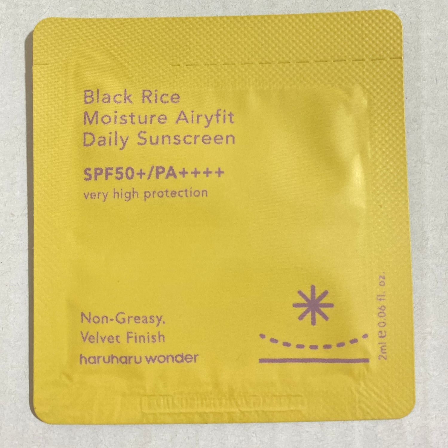 [Sachet] haruharu wonder Black Rice Moisture Airyfit Sunscreen - FLOCALLY