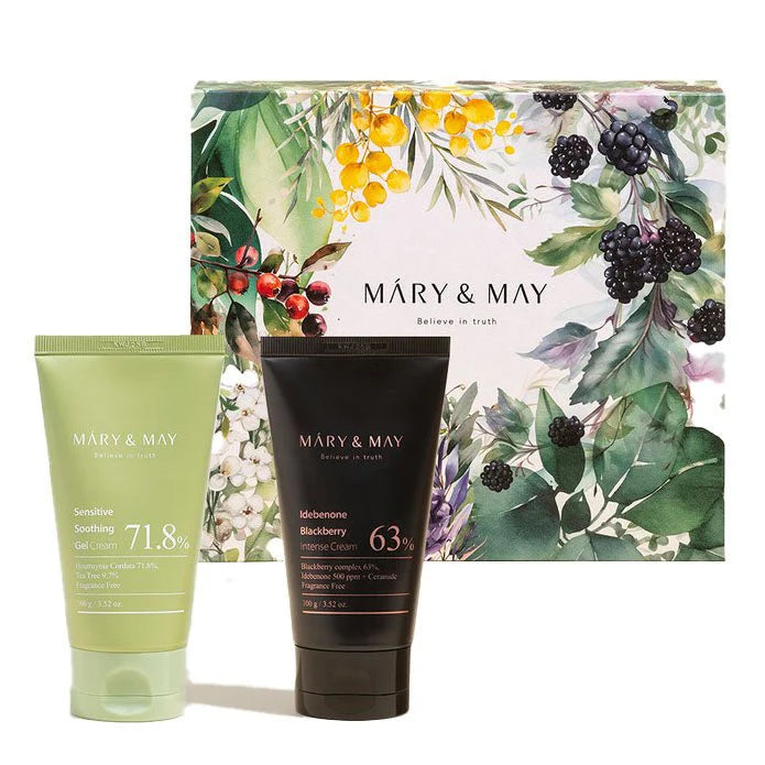 Mary&May Soothing Gel Cream + Idebenone Blackberry Cream Duo Set - FLOCALLY