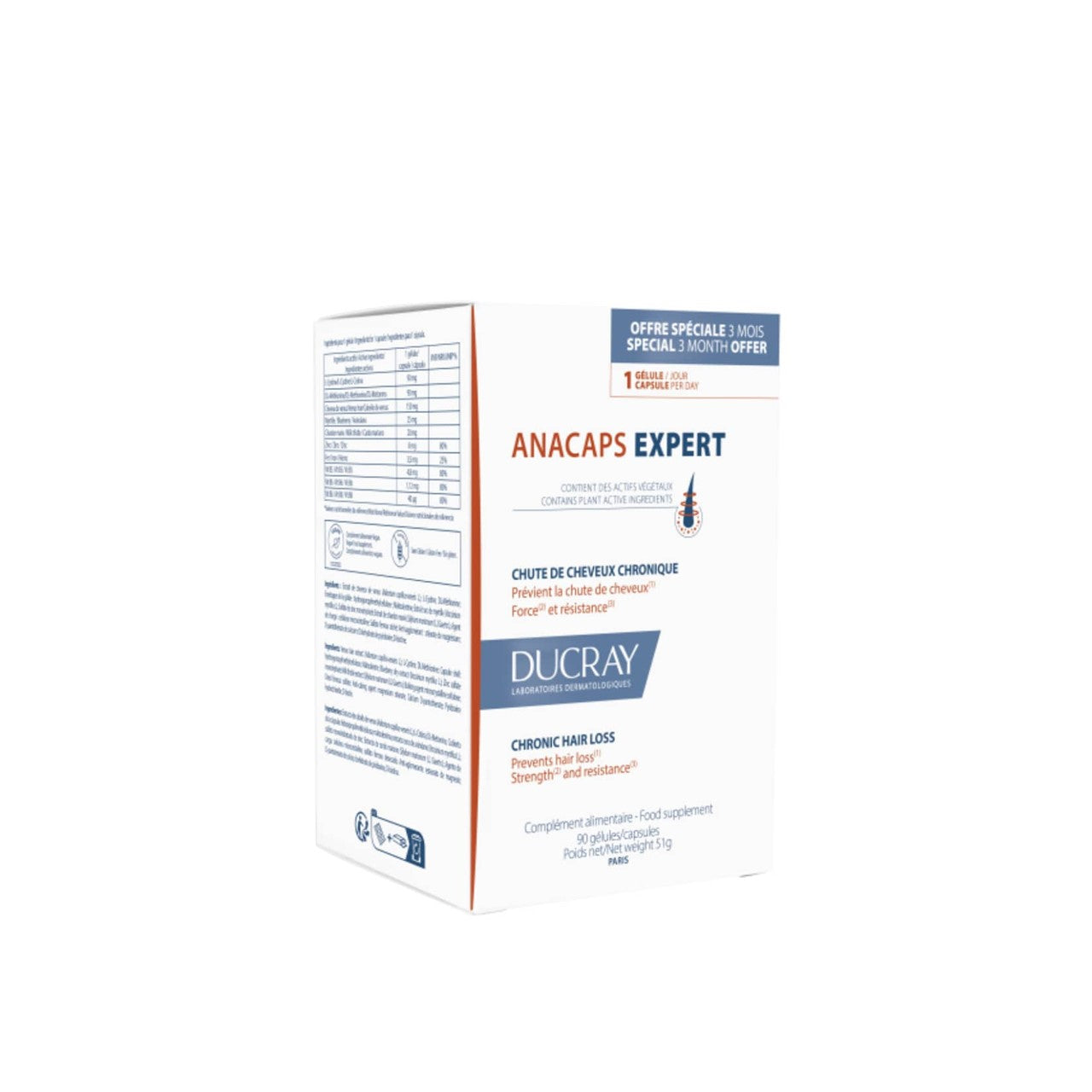 Ducray Anacaps Expert for Chronic Hair Loss 3x30