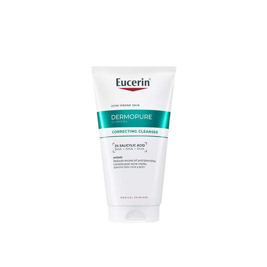 Eucerin DERMOPURE Clinical Correcting Cleanser Gel.