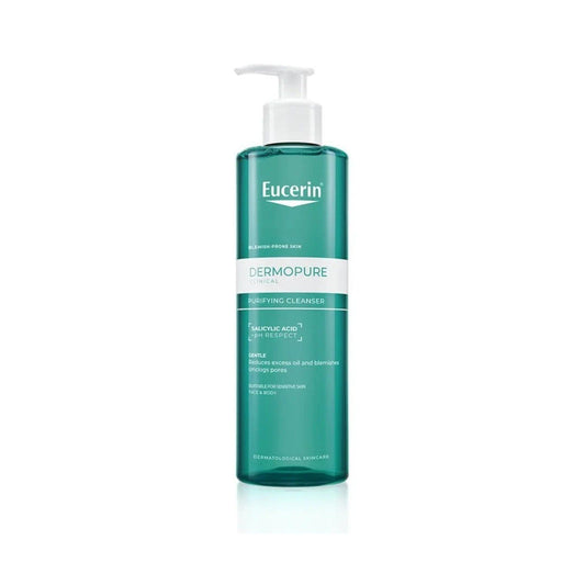 Eucerin DERMOPURE Clinical Purifying Cleansing Gel.