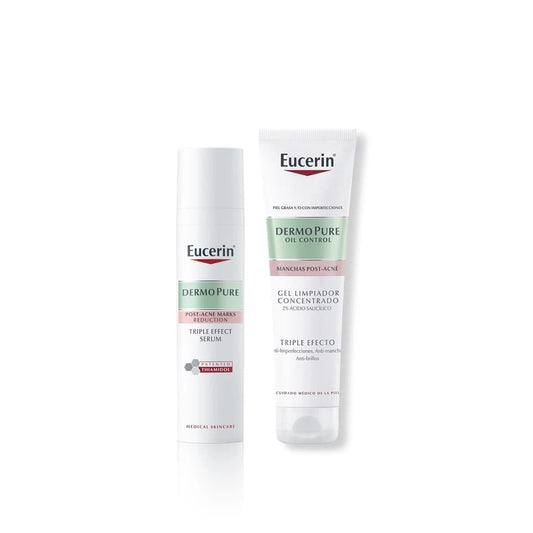 Eucerin DERMOPURE Oil Control Triple Effect Serum 40ml + Cleansing Gel 150ml.