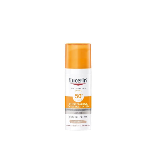 Eucerin Sun Photoaging Control Tinted Gel-Cream Sunscreen SPF50+ Medium 50ml.