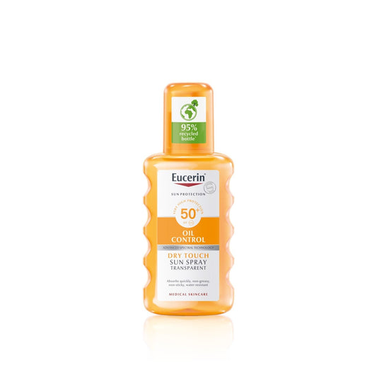 Eucerin Sun Oil Control Dry Touch Sun Spray Transparent SPF50+ Sunscreen 200ml.