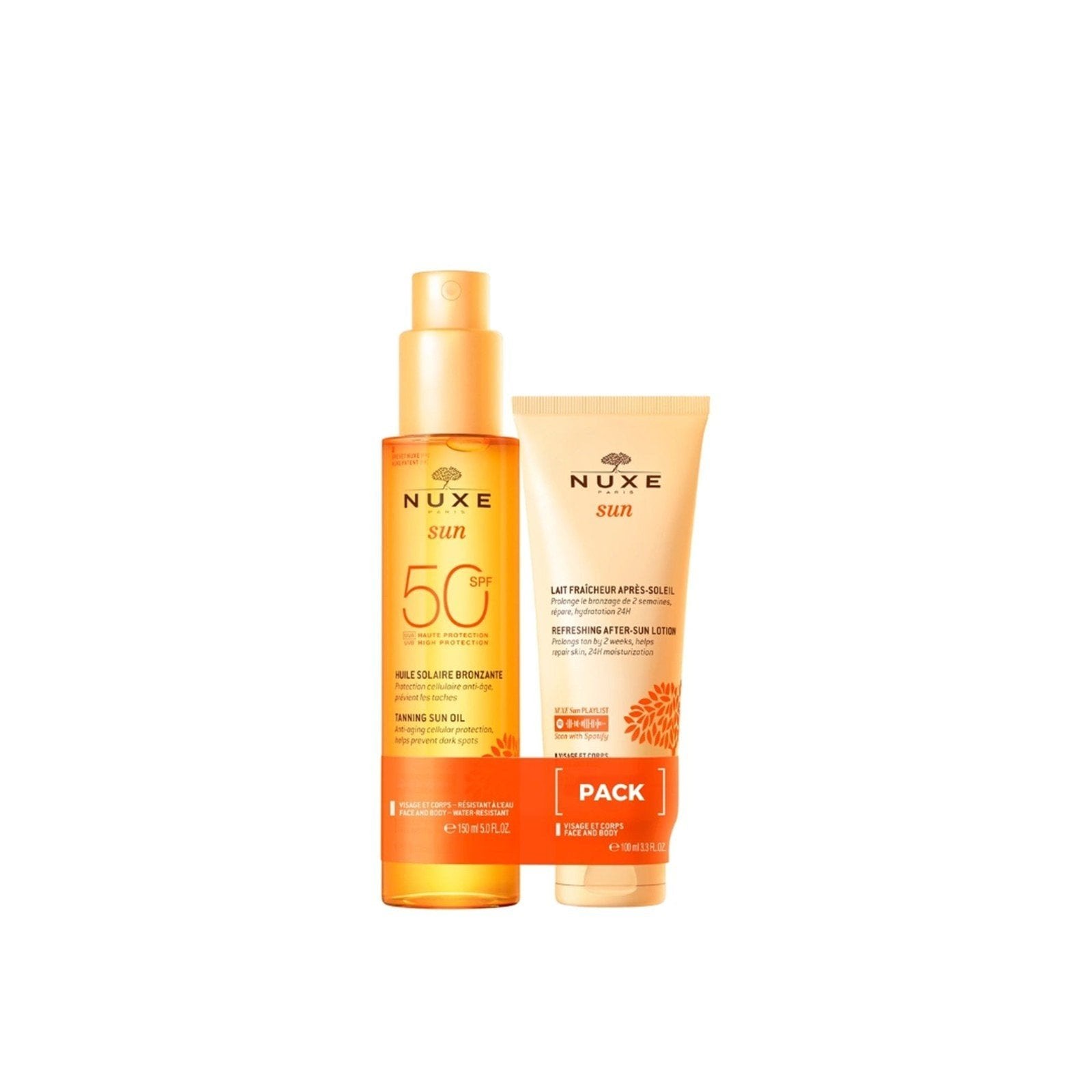 NUXE Sun Tanning Oil SPF50 + Refreshing After-Sun Lotion . - FLOCALLY