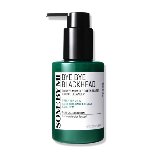 SOMEBYMI Bye Bye Blackhead 30 Days Miracle Green Tea Tox Bubble Cleanser 120g - FLOCALLY