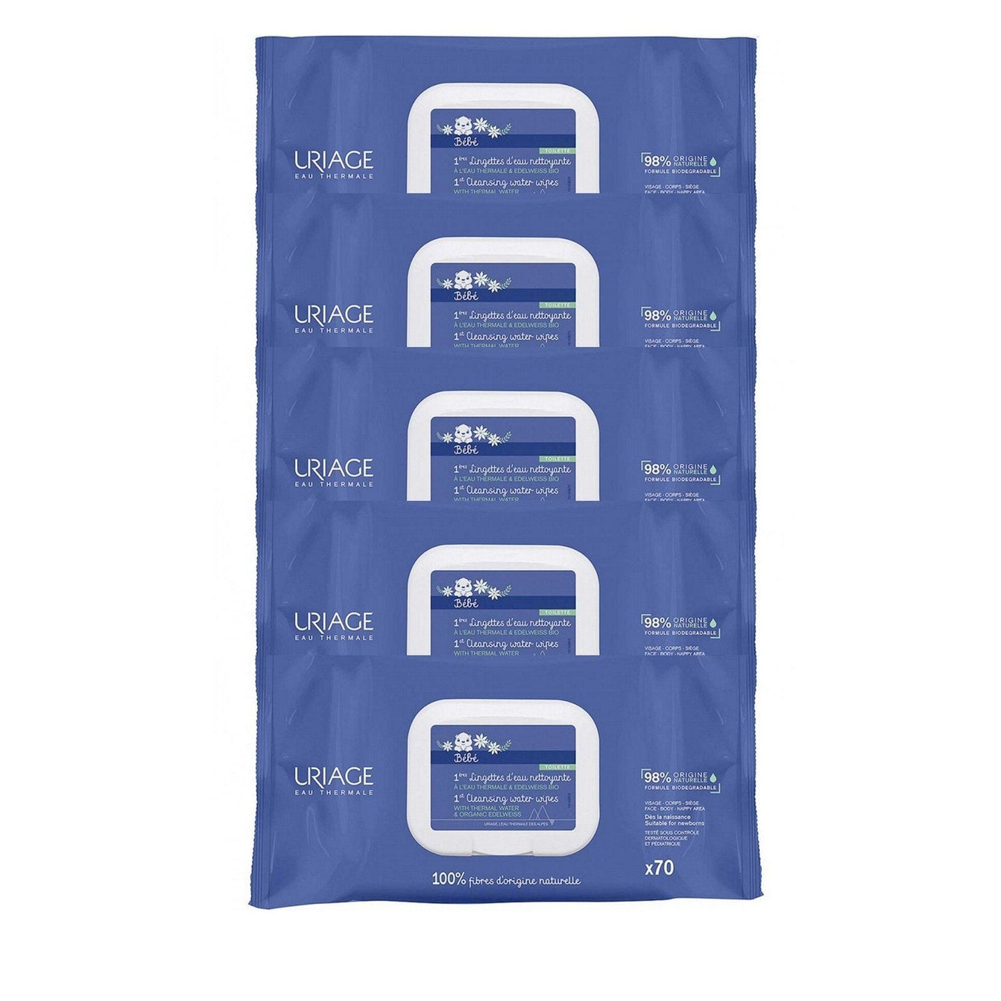 Uriage Baby 1st Cleansing Wipes 5x70 - FLOCALLY