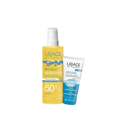 Uriage Bariésun Moisturizing Kid Spray SPF50+ 200ml + Cleansing Cream 50ml