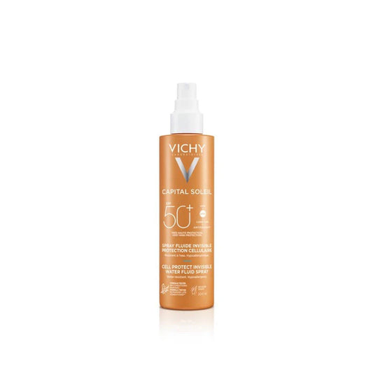 Vichy Capital Soleil Cell Protect Water Fluid Spray SPF50+ 200ml . - FLOCALLY