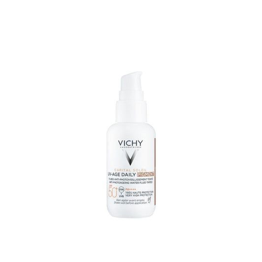 Vichy Capital Soleil UV-Age Daily Pigment Water Fluid Medium SPF50+ 40ml . - FLOCALLY