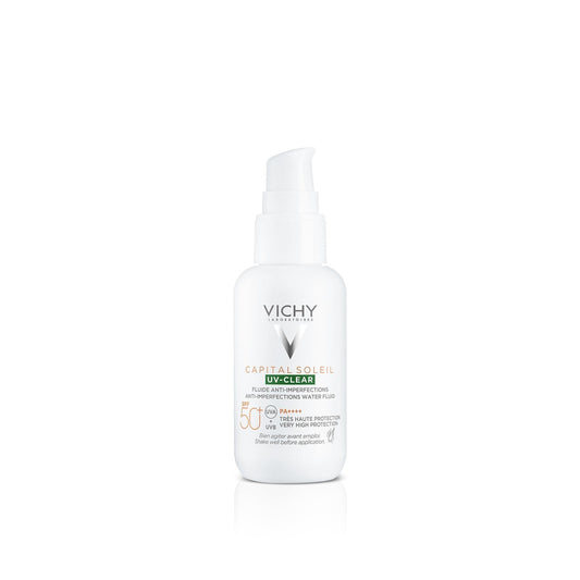Vichy Capital Soleil UV-Clear Anti-Imperfections Water Fluid SPF50+ 40ml . - FLOCALLY