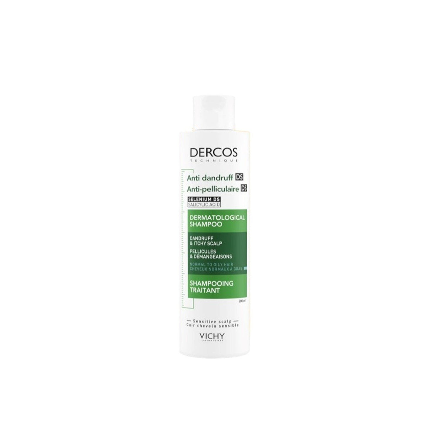 Vichy Dercos Anti-Dandruff DS Shampoo for Normal to Oily Hair . - FLOCALLY
