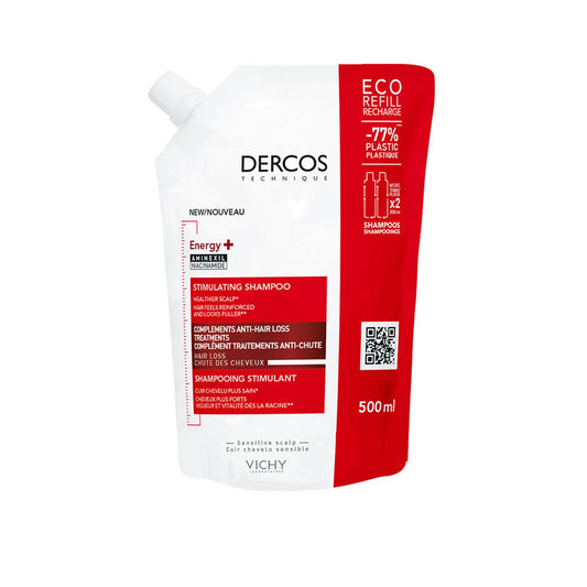 Vichy Dercos Energising Stimulating Shampoo Refill Hair Loss 500ml . - FLOCALLY